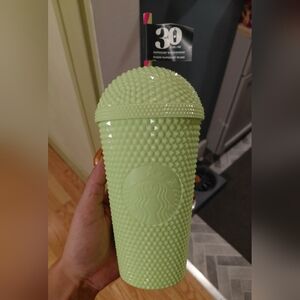 Starbucks 30th Anniversary Neon Green Studded Frappuccino Dome Tumbler
